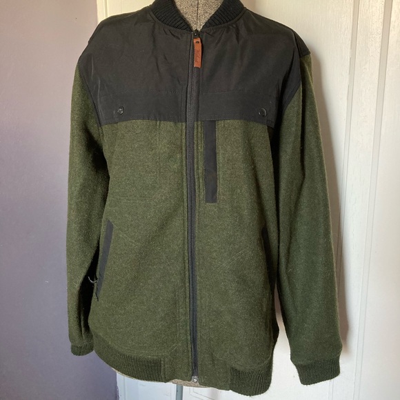 Woolrich Olive Heather Wool Jacket Men’s Size Large - Picture 1 of 10
